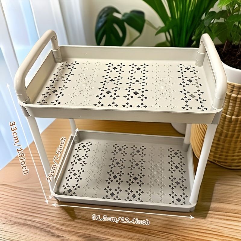 Carro de almacenamiento de 3 niveles con ruedas - Organizador versátil para cocina, baño y sala de estar - Plástico duradero, diseño ahorrador de espacio, Carro de almacenamiento de cocina | Organizador multiplano | Carro de almacenamiento de plástico, C