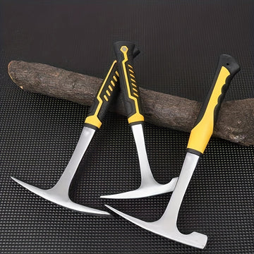 1pc Mini Pico de Hacha, Herramienta Geológica Profesional, Construcción de Metal y Plástico, No Eléctrico, con Cuchilla Afilada y Mango de Caucho para Trabajo de Madera y Camping