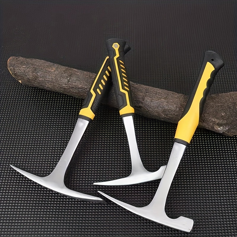 1pc Mini Pico de Hacha, Herramienta Geológica Profesional, Construcción de Metal y Plástico, No Eléctrico, con Cuchilla Afilada y Mango de Caucho para Trabajo de Madera y Camping