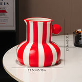 Encantador jarrón de cerámica en forma de tetera, apto para arreglos florales, impermeable, ideal para decorar la mesa del salón o mesita de noche, también puede ser un regalo