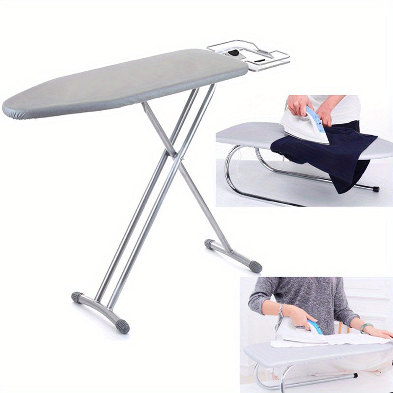 Juego de tabla de planchar universal | Base aislante de calor de 4 mm de grosor | Superficie plateada antideslizante de 140x50 cm (55x19.7 pulgadas) | Cubierta para plancha a vapor duradera, diseño de fácil instalación para uso en el hogar