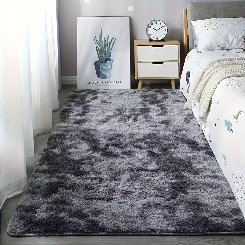 1 alfombra de peluche suave y esponjosa, moderna y de lujo, absorbente de agua, antideslizante, tejido de poliéster a máquina, solo lavado a mano, para sala y dormitorio, decoración del hogar