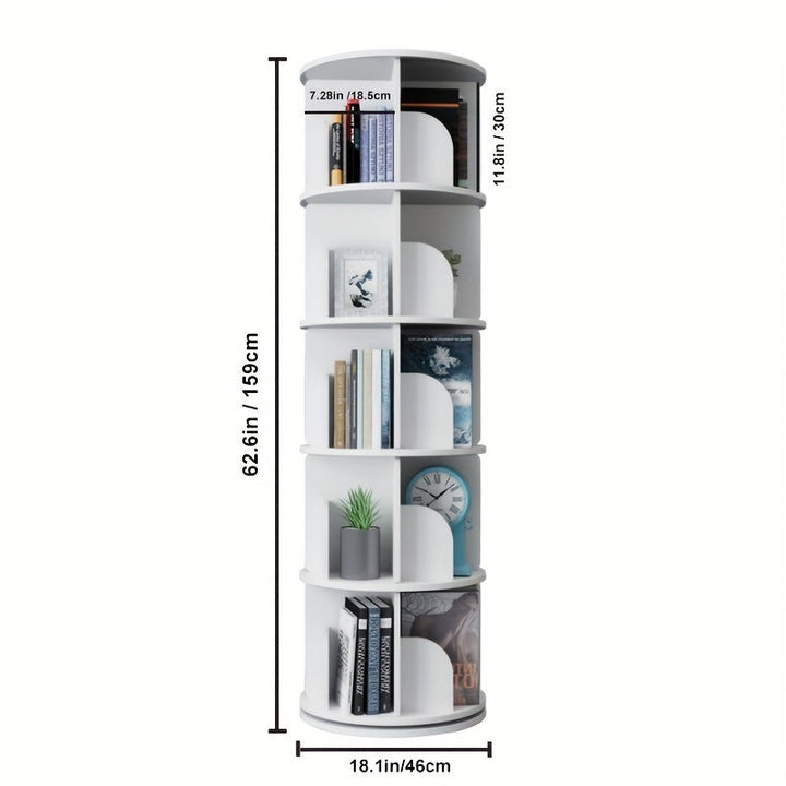 Estante giratorio de varias capas, estante giratorio de 360° con niveles apilables, un estante de almacenamiento independiente adecuado para dormitorios, salas de estar, estudios y oficinas.