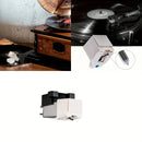 Cartucho de Plataforma Giratoria Magnética Dual Singer de Hierro Premium con Estilete de Diamante - Blanco, Calidad de Sonido Mejorada y Durabilidad, Ideal para Tocadiscos AT3600L