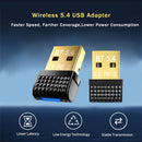 Adaptador de Red sin varillas USB 5.4, Doble Banda, Plug and Play para Windows 11/10/8.1/7, Compatible con USB-C/Laptops/Tarjetas/Mouse/Auriculares, Wi-Fi 5/4/3/2/1, Transferencia Rápida de Datos, Sin Necesidad de Fuente Externa, Teclado y Ratón Inalámbr