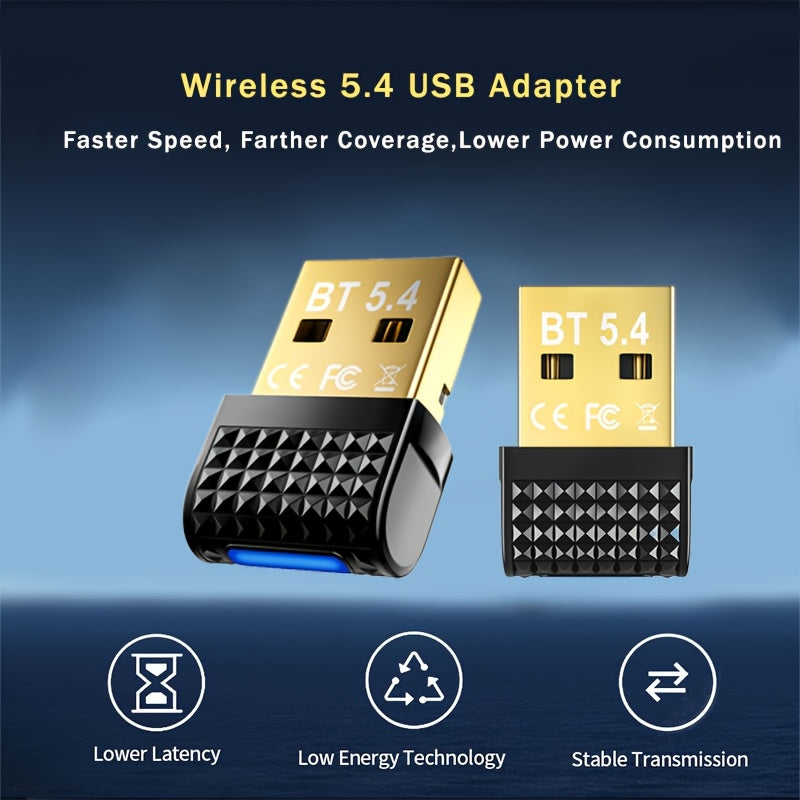 Adaptador de Red sin varillas USB 5.4, Doble Banda, Plug and Play para Windows 11/10/8.1/7, Compatible con USB-C/Laptops/Tarjetas/Mouse/Auriculares, Wi-Fi 5/4/3/2/1, Transferencia Rápida de Datos, Sin Necesidad de Fuente Externa, Teclado y Ratón Inalámbr