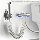 Kit de ducha manual a presión de acero inoxidable con manguera y soporte de pared, boquilla autolimpiante para baño/ducha/limpieza de mascotas, diseño resistente a fugas, acabado clásico en cromo, sin accesorios incluidos, cabezal de ducha para baño, con