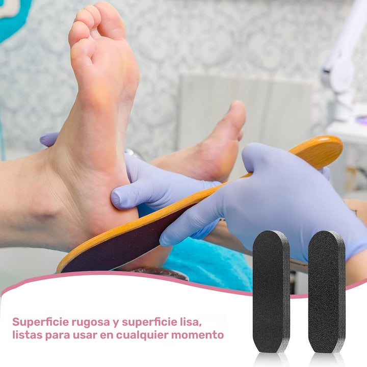 20/40/60 piezas de almohadillas de reemplazo para limpiapies - 120 grano y 180 grano, almohadillas de pedicura removibles gruesas/finas con agarre de silicona suave, base antideslizante para uso en salones y hogares, accesorios de pedicura, superficie te