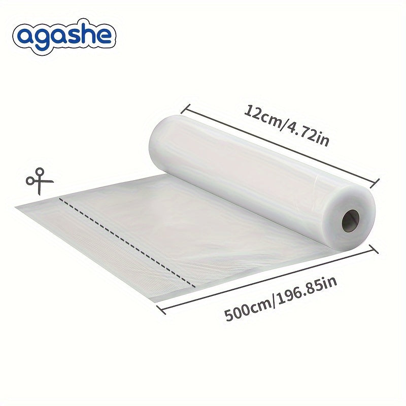 1 Rollo de Bolsas Selladoras al Vacío Resistentes para Conservación de Alimentos, Bolsas de Empaque al Vacío para Ahorrador de Comida, Prevención de Perforaciones, Grado Comercial, Bolsas Vac para Almacenamiento, Preparación de Comidas y Sous Vide en la