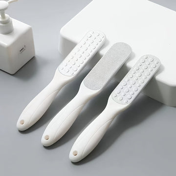 1 pieza, eliminador de pies lisos de doble cara y exfoliador de luz muerta beige, sin fragancia, sin batería, diseño manual no eléctrico con mango ergonómico para uso doméstico, exfoliación de pies, eliminador, agarre texturizado, manipulación segura, ru
