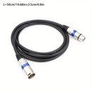 Cable de micrófono XLR macho a hembra de alta calidad I-ZCLIVE – Cable de audio balanceado de 3 pines para KTV, sistemas de sonido, preamplificadores y estaciones de radio, diseño plano duradero con conectores metálicos
