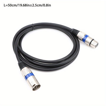 Cable de micrófono XLR macho a hembra de alta calidad I-ZCLIVE – Cable de audio balanceado de 3 pines para KTV, sistemas de sonido, preamplificadores y estaciones de radio, diseño plano duradero con conectores metálicos