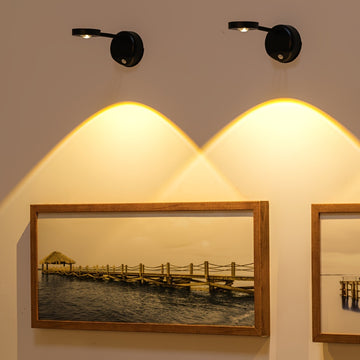 Luces de Pared con Sensor de Movimiento y Batería Recargable de 2000mAh - Sensor Infrarrojo, Brillo Ajustable, Cable USB & Control por Pared, Acabado Moderno para Pasillos, Baño, Cocina, Dormitorio - Luz Nocturna Energéticamente Eficiente, Luces Recargab