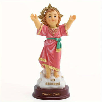 Estatua Elegante de Jesús Santo - Resina Duradera con Colores Vibrantes, Diseño de Brazos Abiertos, Perfecta para Decoración de Hogar u Oficina, Regalo Ideal para Aficionados Religiosos, Color Completo, Decoración Interior