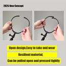 Soporte de micrófono de mano dual con clip de cuello - ABS duradero, ideal para actuaciones en escena y conferencias, supera la licencia, fácil configuración, no necesita energía, perfecto para presentaciones.