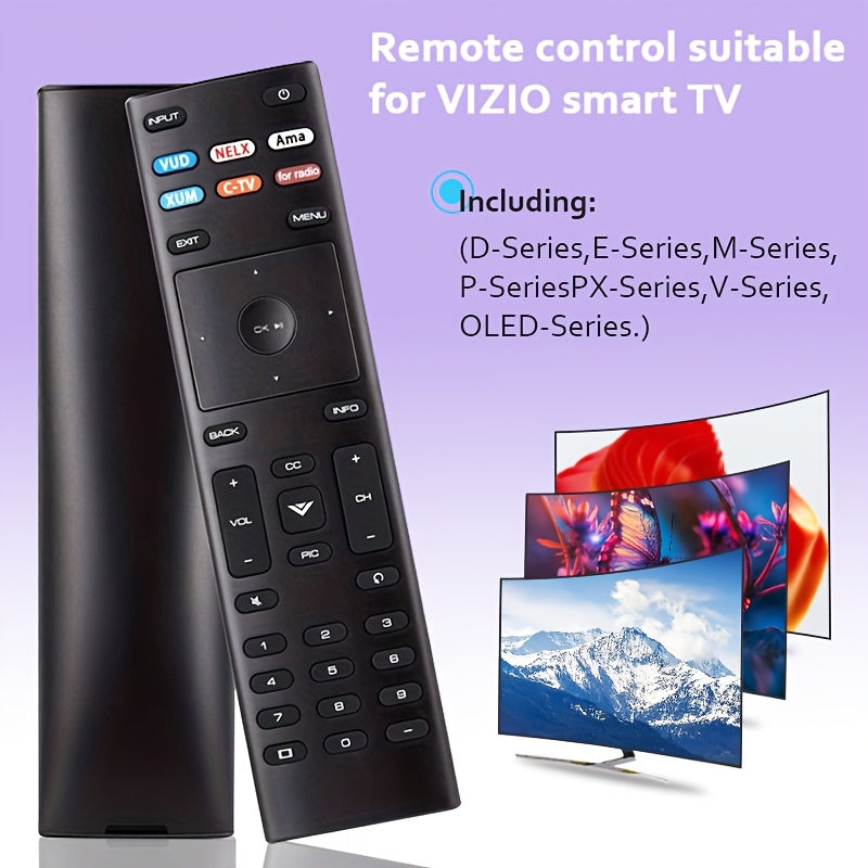 Control Remoto de Repuesto Universal para TV Inteligentes VIZIO - Compatible con XRT136, XRT140, XRT260, XRT112, XRT122, XRT302 y Más - Funciona con la Serie V, Serie M, Serie D, Serie P, Serie PX, Serie E - Sin Configuración Necesaria, Conectar y Listo