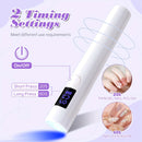 Lámpara de uñas LED mini portátil, secador de gel de uñas de secado rápido, herramienta de manicura de mano con batería de litio recargable, carga USB, sin formaldehído - Ideal para uso en casa y salón, herramienta de arte de uñas de salón|Polish de uñas