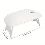 1/5/10pcs Lámpara Secadora de Uñas - Luz Plegable Portátil para Secado Rápido, Alimentada por USB con Adaptador, Rosa y Blanca, Para Uso en Casa y Salón, Cuerpo Ligero de Plástico, Diseño Compacto, Construcción Duradera, Manicura DIY