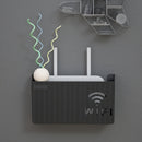 Soporte para Router Inalámbrico de Fácil Instalación - Caja de Almacenamiento de Montaje en Pared sin Taladro, Acabado Pulido, Organizador Multiusos para Hogar y Oficina, Ganchos de Utilidad