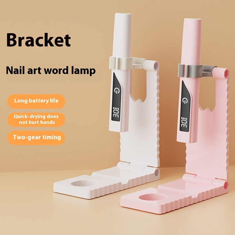 Linterna LED Inalámbrica para Uñas - Luz de Gel Manos Libres con Soporte Portátil, Secador USB, Batería de Larga Duración y Tecnología de Secado Rápido, para Hogar/Salón/Manicura/Pedicura - Rosa/Blanco/Azul, Accesorio de Belleza, Cuerpo de Plástico Resis