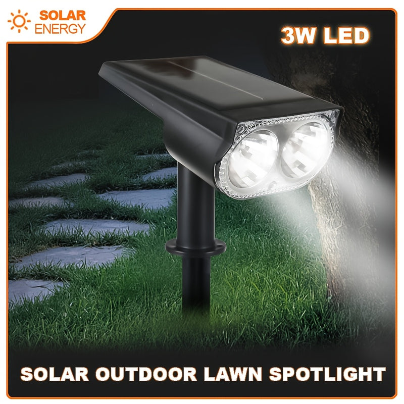 2 Piezas de Luces Solares LED Duales con Cambio de Color, Focos para Jardín, Pared y Senderos con Enchufe Solar