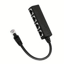 Divisor de Ethernet RJ45 1 Macho a 3 Puertos Hembra Adaptador de cable LAN RJ45, compatible con Cat5, Cat5e, Cat6, Cat7, Cat8, alimentado por USB, tensión de funcionamiento ≤36V, adecuado para SmartThings
