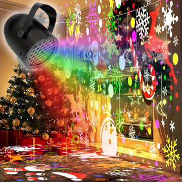 Lámpara de mesa de Navidad 2025, última moda, patrón rotativo, luz, decoración de hogar, proyector, adecuado para sala de estar, techo de habitación, fiesta, Año Nuevo, Navidad.