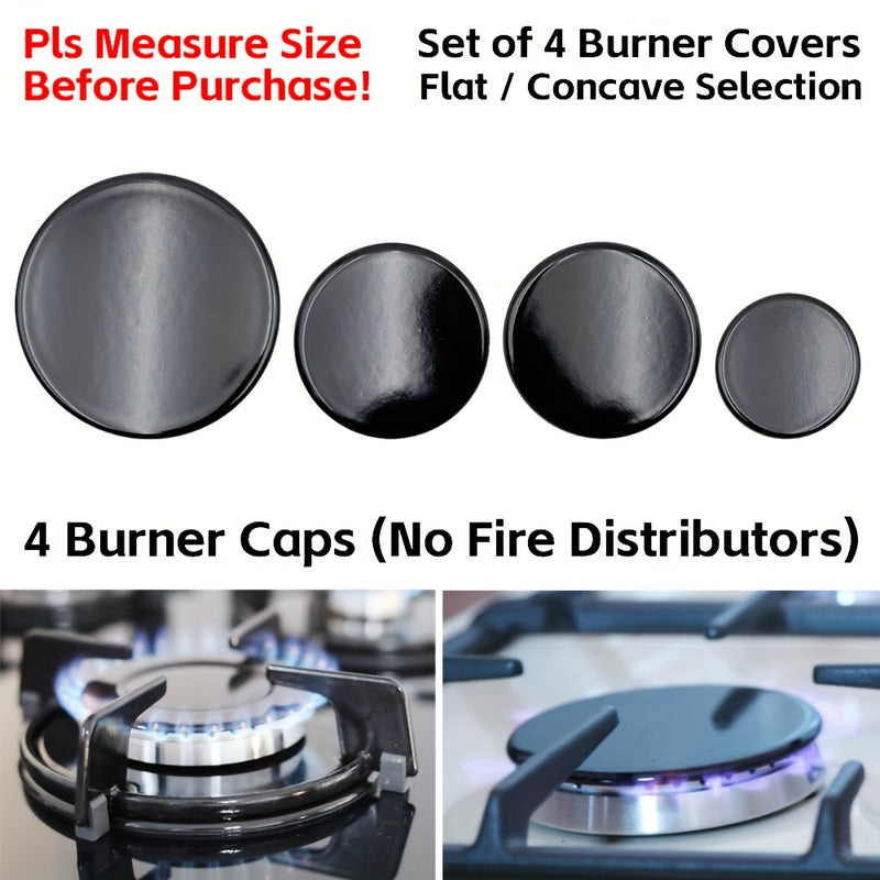 Juego de 4 Tapas para Quemadores, Compatibles con Estufas de Gas Incorporadas SABAF - Incluye 1 pieza de 55mm, 2 piezas de 75mm y 1 pieza de 100mm