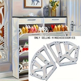 2 piezas de armario de zapatos blanco de 3 niveles con marco de hierro grueso, estantes plegables ocultos para almacenamiento organizado de zapatos, diseño independiente, capacidad de almacenamiento cerrado <3,2 pies cúbicos, organizador de almacenamient