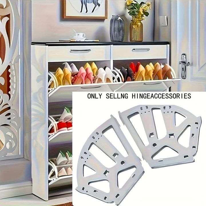 2 piezas de armario de zapatos blanco de 3 niveles con marco de hierro grueso, estantes plegables ocultos para almacenamiento organizado de zapatos, diseño independiente, capacidad de almacenamiento cerrado <3,2 pies cúbicos, organizador de almacenamient