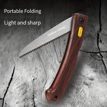 Sierra de Mano Plegable ZHENGQI 3 Lados con Hoja Ligera para Madera/Metal - Diseño Manual Sin Batería, Ideal para Carpintería, Podas y Proyectos DIY, Herramientas de Trabajo en Madera
