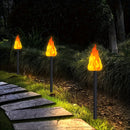 4 u 8 piezas de luces LED solares con efecto de llama parpadeante, lámparas de jardín que se encienden automáticamente del atardecer al amanecer, ideales para decoración exterior en jardines, céspedes, patios y paisajismo festivo, decoración de césped