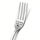 1pc "Te Amo Muchísimo" Tenedor de Acero Inoxidable Grabado - Pulido Espejo, Duradero y Apto para Lavavajillas - Regalo Romántico Ideal para Novio, Novia, Esposo, Esposa en Aniversario, Día de San Valentín, Cumpleaños, Navidad
