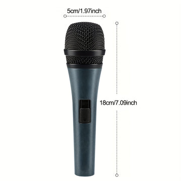 2-Pack Micrófonos Dinámicos Inalámbricos Portátiles, Diámetro Pequeño de Metal con Soporte y Clip, Conector XLR, Sin Cargar, para Karaoke y Canto - Cable No Incluido