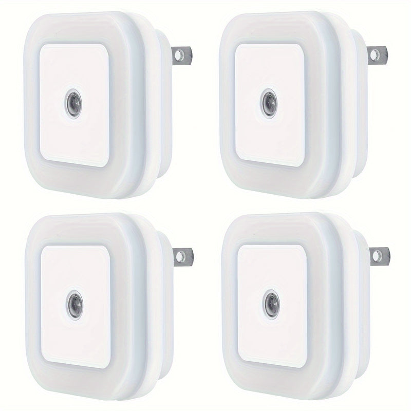 Audeanor 4pcs Luces Nocturnas LED Inteligentes - Encendido/Apagado Automático con Sensor de Movimiento, Iluminación de Pared para Dormitorio, Cocina, Escaleras y Pasillo, Lámpara de Luz Nocturna Inteligente