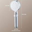 Nuevo Llave de Parada de Agua Plateada de Cinco Velocidades: Cabezal de Ducha con Filtro Presurizado, Calentador de Agua de Ducha, Agua Purificada para el Hogar, Set de Belleza de Descloración, Estilo Clásico
