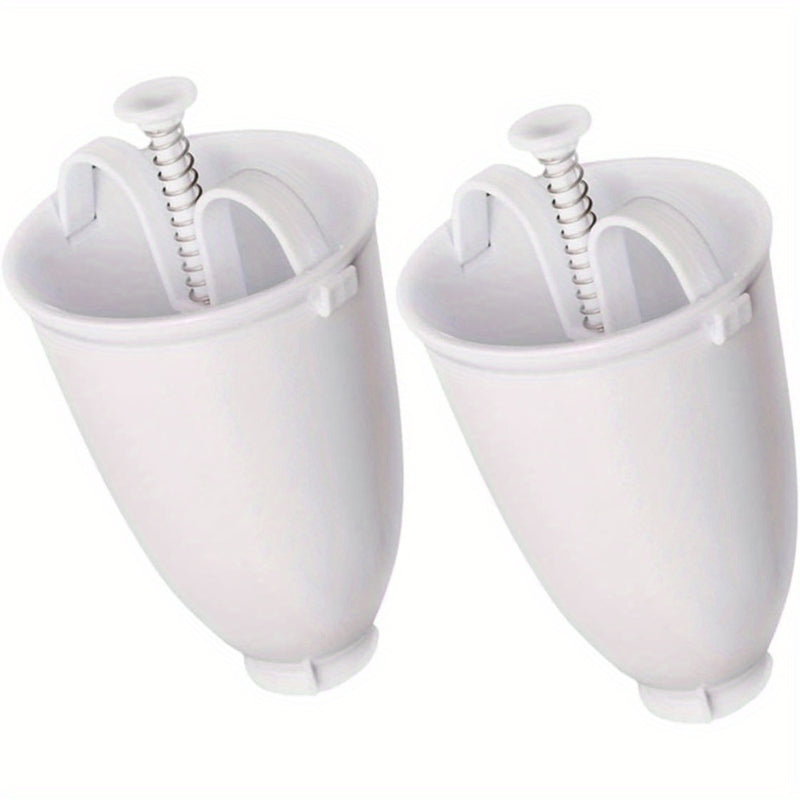 Fabricante de donas fácil de usar - Molde de donas mini blanco ABS con mango con resorte, perfecto para hornear en casa, suministros para hornear donas.