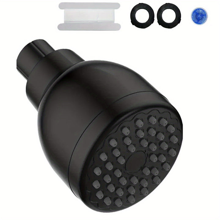 Kit de cabeza de ducha de 3 pulgadas ABS con 7 modos de spray - Negro elegante, boquilla oculta para duchas y baños modernos, plástico duradero, instalación fácil, incluye manguera, perfecto para rociador de grifo de cocina, accesorios de baño, cabeza de