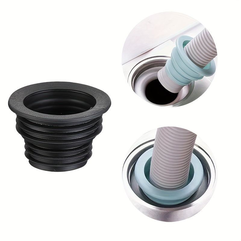 Anillo de sellado para tubería de desagüe plástico, 1 unidad - A prueba de olores, anti reflujo y antideslizante, sello para desagüe de lavadora y accesorios de baño, cubierta para desagüe de lavadora