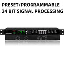 Procesador de audio XGeS con procesamiento de señal de 24 bits - Reverb digital profesional, ecualizador, efectos de micrófono, DSP programable con fuente de alimentación de 110-130V, carcasa de aleación negra, enchufe estadounidense | Procesamiento de s