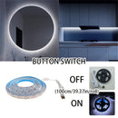 1 pza., Luces de tira LED blancas, Luces de tira LED blancas frías 6000K, Luces de tira LED flexibles brillantes para espejo de tocador, gabinete, cocina, dormitorio, para eventos/tiendas/almacenes