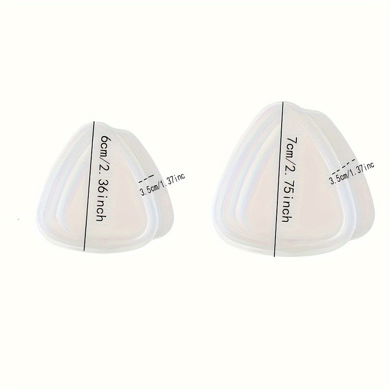 2 piezas de molde triangular transparente para bolas de arroz, grande y pequeño, para lonchera y decoración, accesorios de cocina, ideal para cocinar en casa