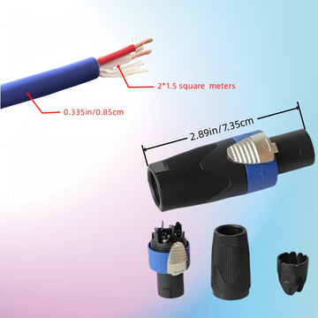 Accesorios de Audio DIY 2*1.5 Metro Cuadrado Cable de Conexión de Cobre Libre de Oxígeno, Conexión Profesional de Equipo de Conexión de Cabeza de Cuatro Núcleos Ohm en Gabinete