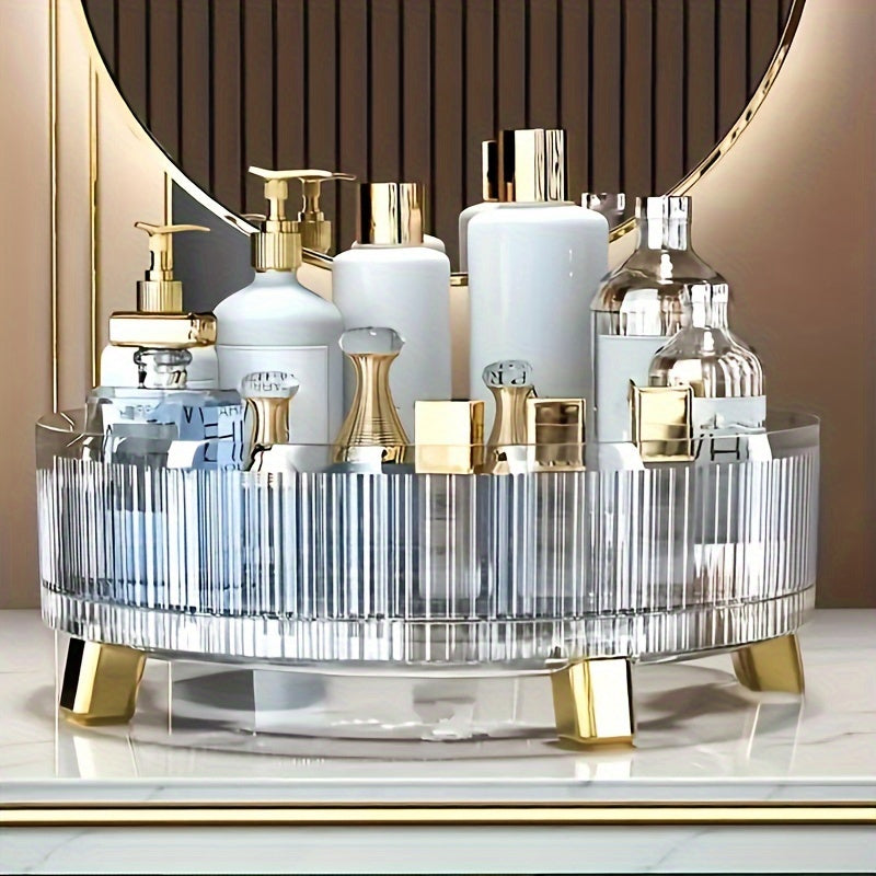 Organizador de Cosméticos de Gran Capacidad con Rotación de 360° - Ideal para Loción, Cuidado de la Piel y Almacenamiento de Maquillaje en el Baño o Tocador
