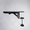 Extensión de escritorio de acero negro moderno - Extensor de escritorio de computadora plegable sin taladro con altura ajustable, sujeción sólida para hogar y oficina, extensión de escritorio, acabado metálico elegante, construcción duradera
