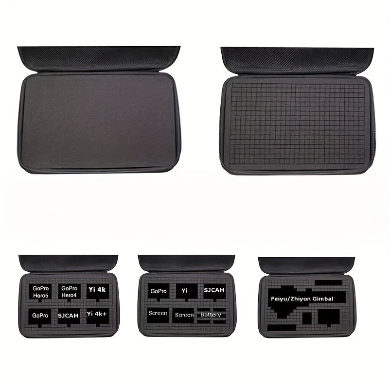Estuche de Viaje Ligero de Nylon para Micrófono con Acolchado de Esponja - Bolsa de Almacenamiento Duradera de EVA para Equipo de Fotografía y Video