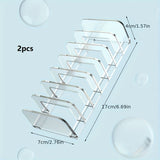Organizador de Maquillaje de Acrílico Transparente con Divisores de Cajón - Estante de Almacenamiento para Paleta de Sombras y Lápiz Labial para Tocador, Soporte de Exhibición Cosmético Transparente para Escritorio