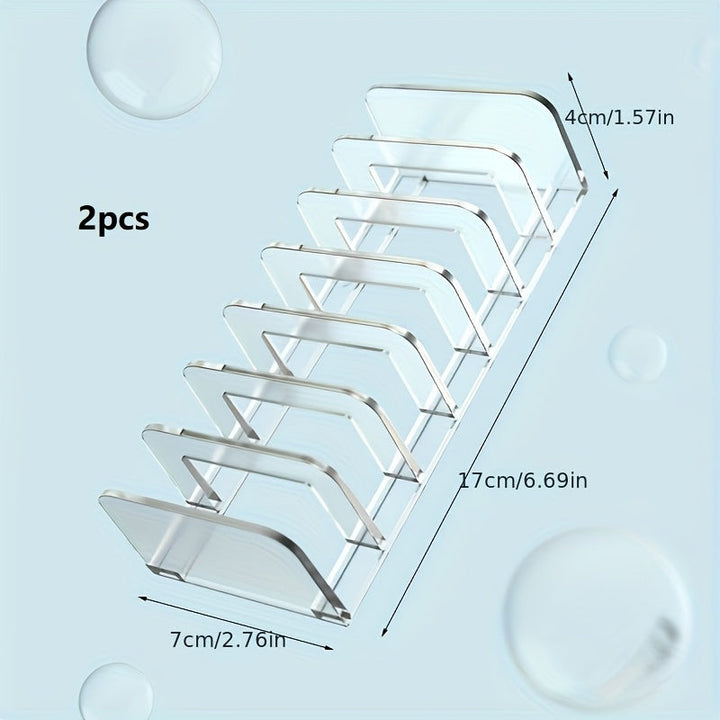 Organizador de Maquillaje de Acrílico Transparente con Divisores de Cajón - Estante de Almacenamiento para Paleta de Sombras y Lápiz Labial para Tocador, Soporte de Exhibición Cosmético Transparente para Escritorio