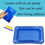 Baño de pies inflable cuadrado, recipiente de pies portátil, baño de pies para entrada de piscina, kit de limpieza de piscina y pedicura