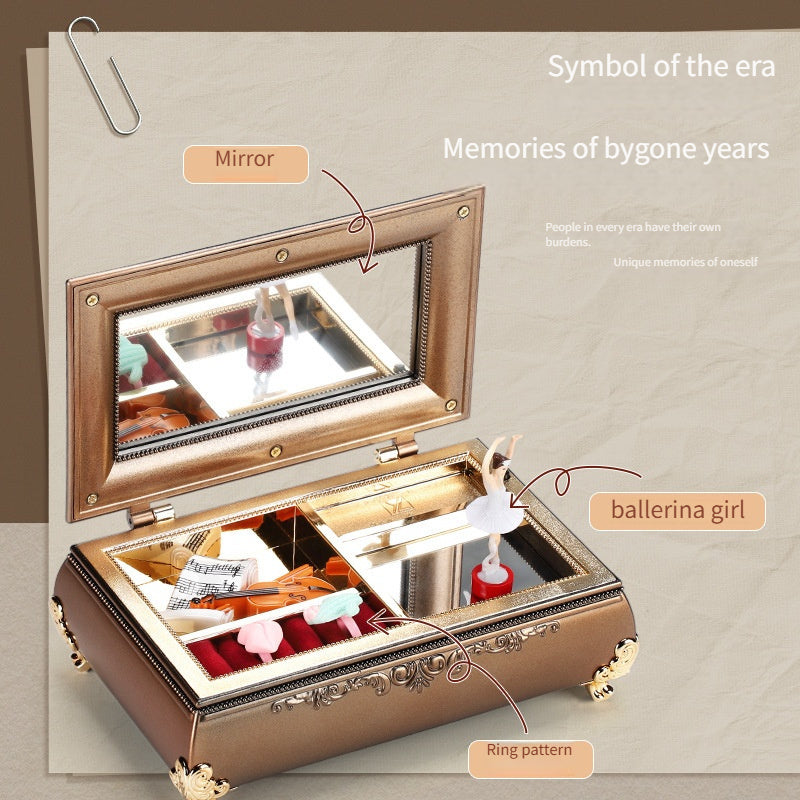Adorno de Escritorio Caja Musical Creativa - Regalo para Estudiantes, Parejas y Graduacións, Presente de Vuelta al Colegio: Chica Bailarina